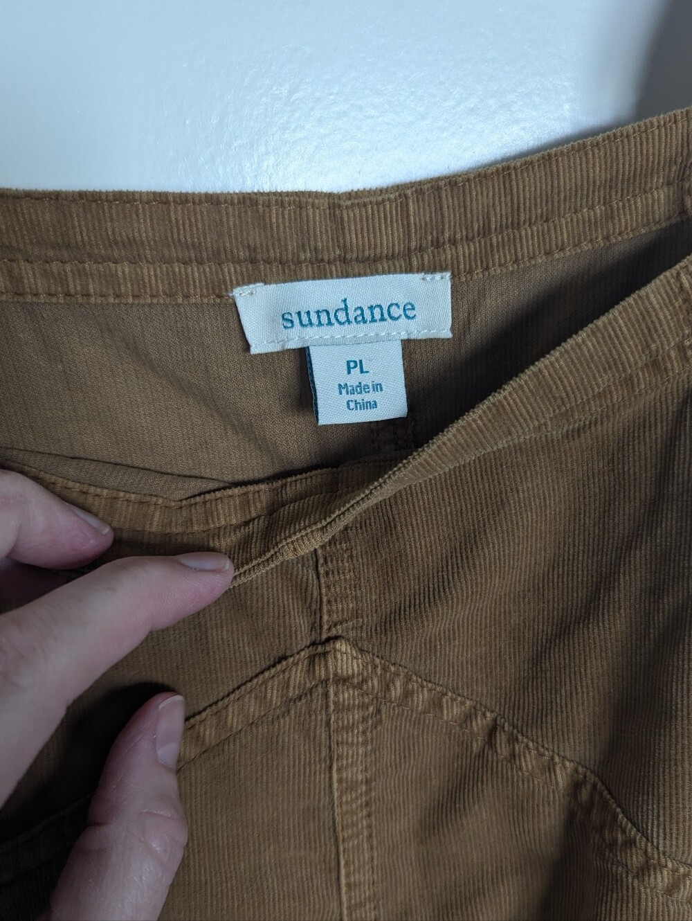 Sundance Tan Artist Paradise Corduroy Overalls sz LP - Picture 5 of 9